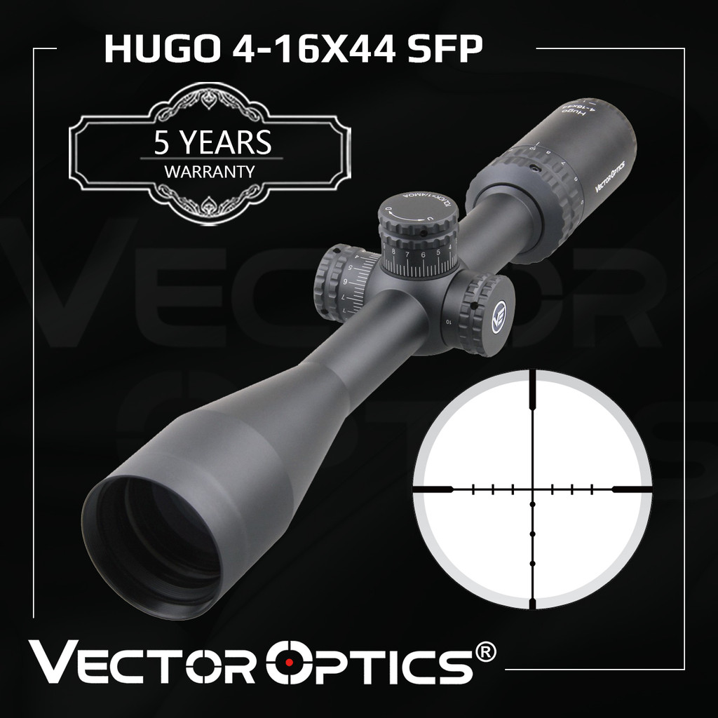 Vector Optics HUGO 4-16X44 SFP Hunting Riflescope Fully-multi coat with VOW-10BDC fast-focus