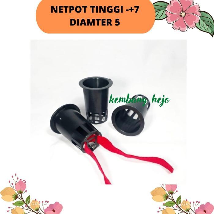 NETPOT 7cm Tinggi HITAM Diameter 5cm Tebal - Netpot Hidroponik Grosir
