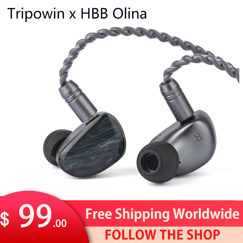 Tripowin x HBB Olina Earphone IEM 10mm Dynamic Driver Cavity Carbon
