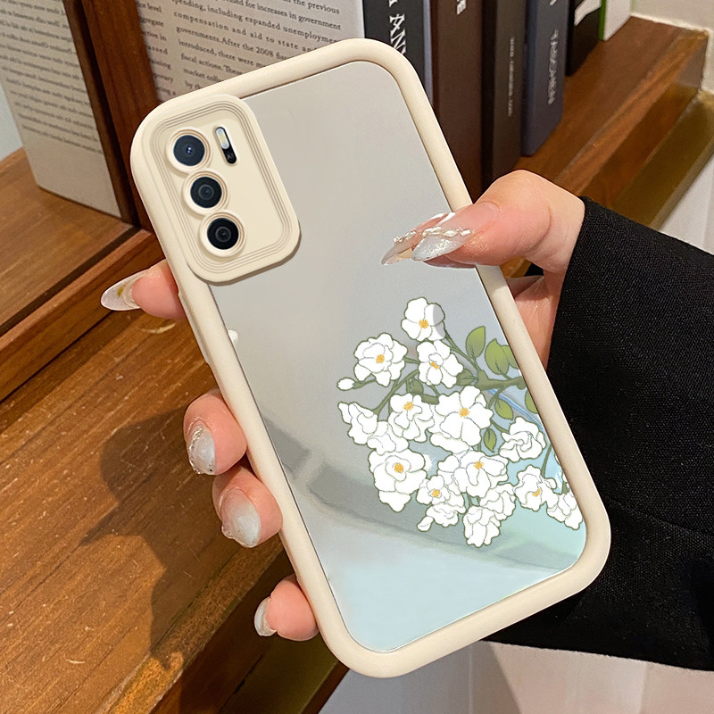 Casing Hp OPPO A16 OPPO A16s OPPO A54s Case HP Casing pola Bunga dan Bunga Kesing Kasing cermin Cesi