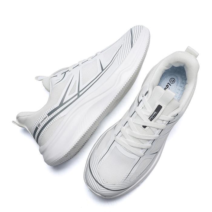 Leedoo Sepatu Pria Casual Sepatu Sneakers Cowok Sepatu Lari Nyaman Putih Sepatu Kerja Antiselip