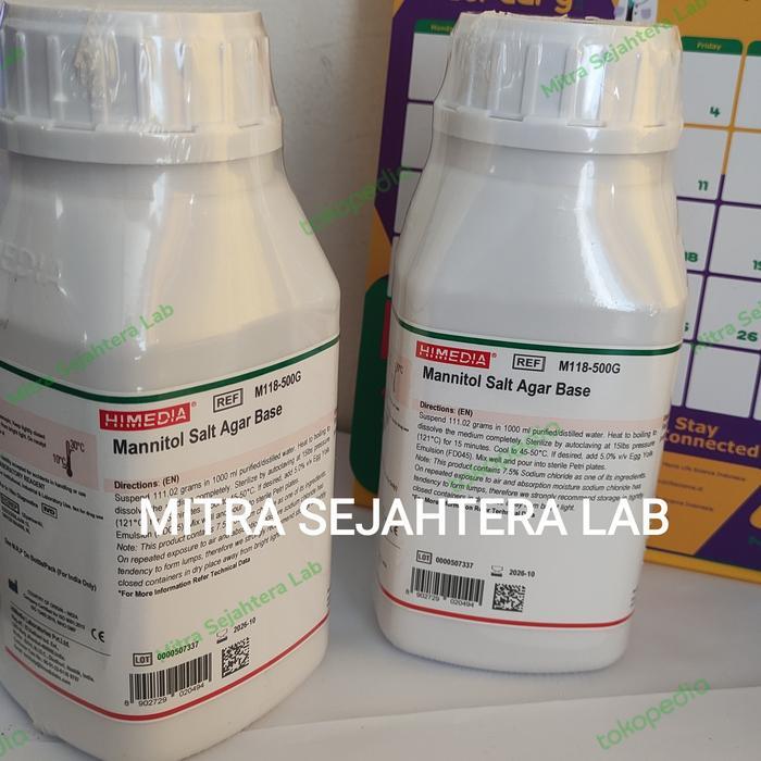 d95o- Mannitol Salt Agar Himedia 500G M118 Media Mikro Msa Manitol Salt Agar