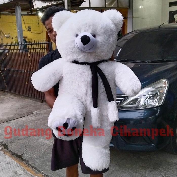 ecdc- Boneka Teddy Bear Putih Telapak Jumbo 90 Cm