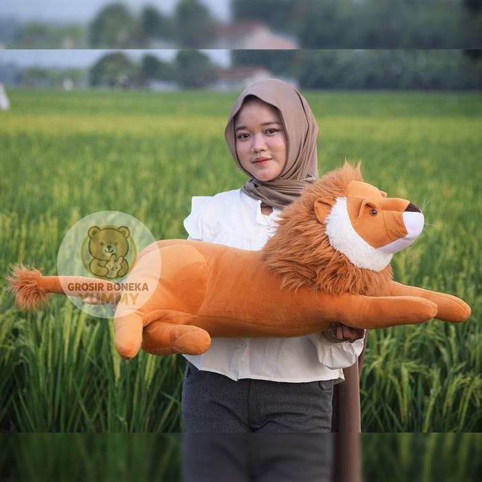 ecdc- Boneka Singa Jumbo 1 Meter , Boneka Singa Jumbo Lucu Jinak