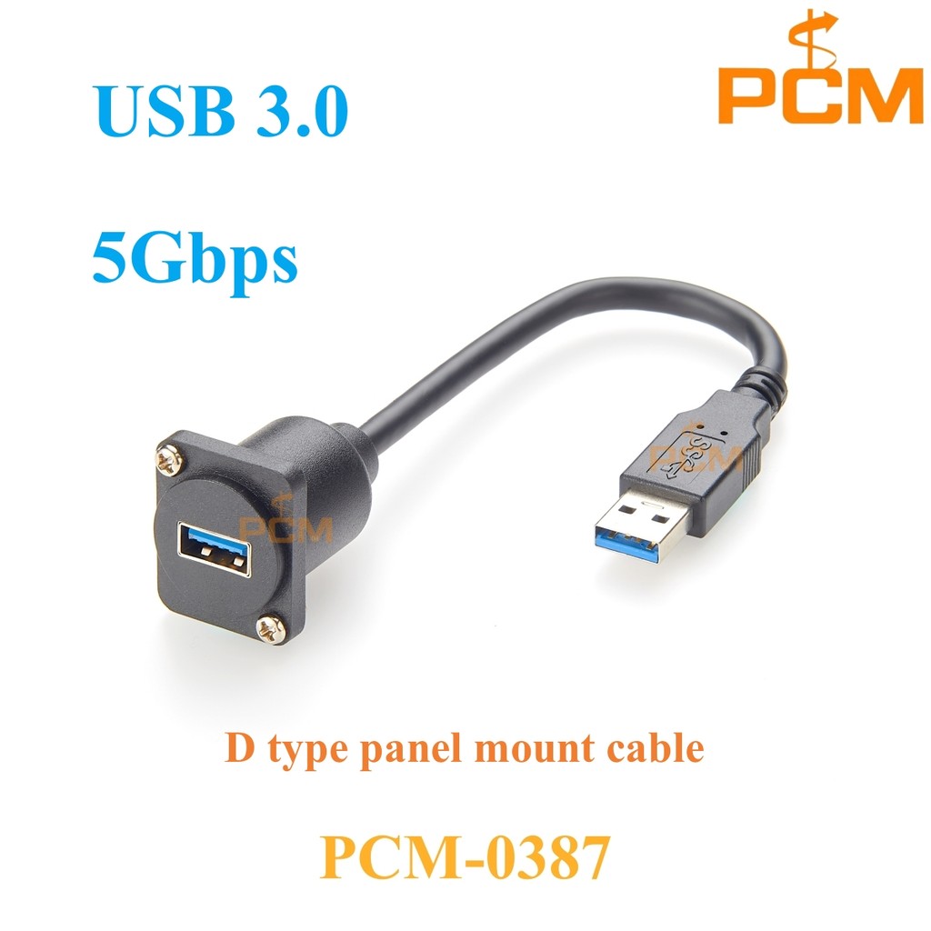 Usb 3.0 D Patch Panel Mounting Cable Female To Male Extension Cable For Xlr Panel Mount And Flange
