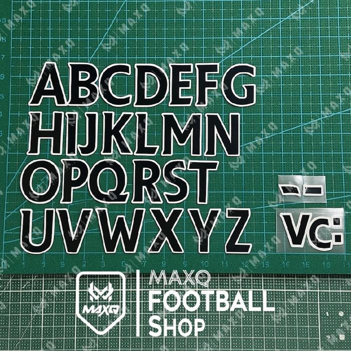 Khusus Grab [ Font ] Huruf Liga Inggris Bpl 2007 / 2013 Hitam Player Size Retro Hk