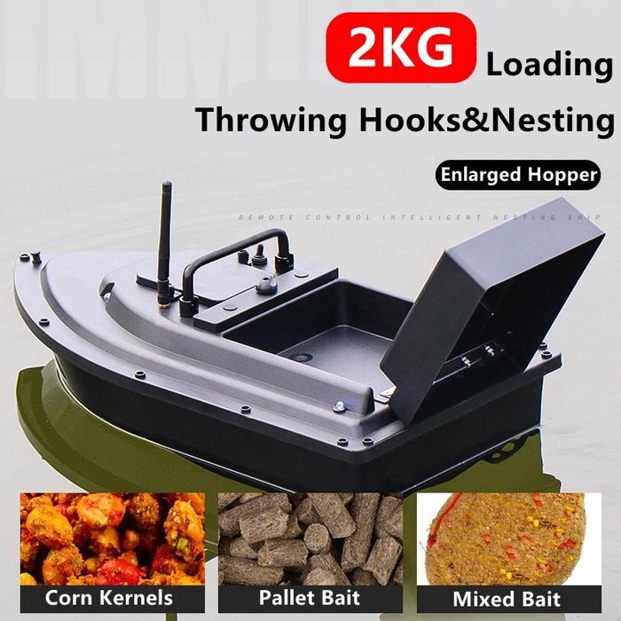 Perahu Umpan Mancing Remote Control Jarak Jauh 500 Meter Baterai 12000mAh 6 Jam Dua Motor Dual