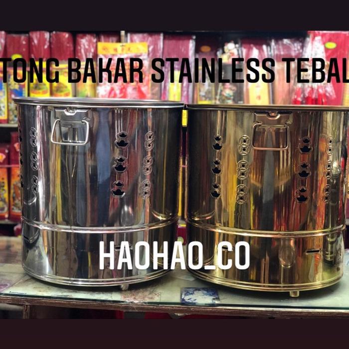 DISKON!! Tong Bakar Untuk Sembahyang Tebal Stainless Steel Jumbo super besar