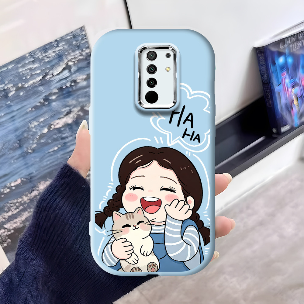 Phone Case Silikon Imut Cesing For Xiaomi Redmi 9 Prime Poco M2 Untuk Casing Hp Softcase Fashion Fan