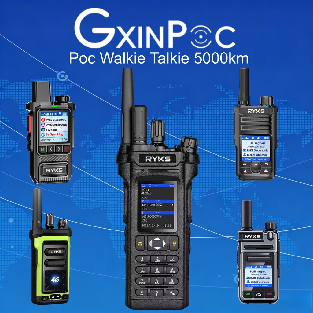 Ryks Poc Radio 5000Km Xin-Poc 4G Walkie Talkie Long Range Global-Poc For Global-Ptt Two-Way Radio