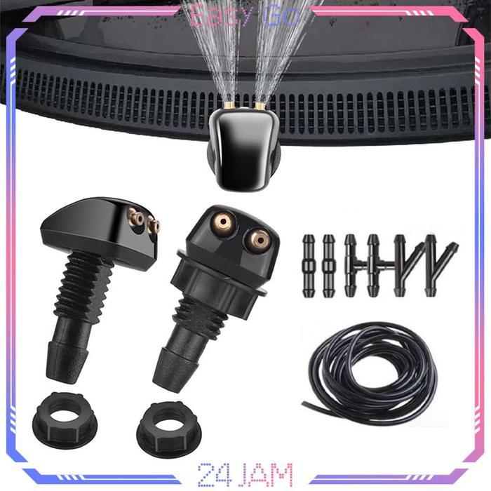 Nozzle Air Wiper Set Selang Wiper Mobil Adjustable Nozzle Wiper Universal Semprotan Wiper Mobil