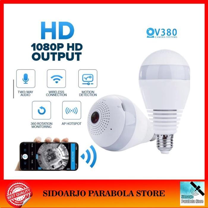 CCTV IP CAMERA LAMPU BOHLAM IPCAM BULB PANORAMA 360 VR HD BISA SUARA