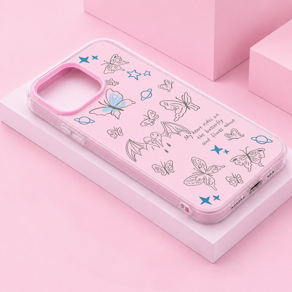 [Trendy Case Hp] Butterfly Case Infinix Note 60 Pro Smart 20 10 50 Pro 5G 9 8 Plus Gd0715 Gantungan 