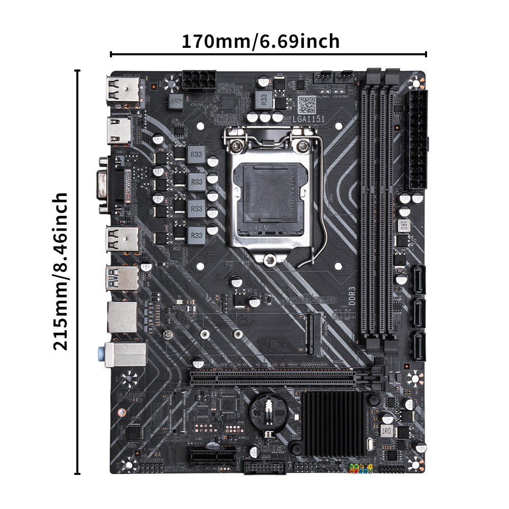 SOYO H310M DDR3 Motherboard i3 9100 CPU 8G RAM Intel LGA1151 TPM2.0 Computer Combo Kit Xeon PC GAME