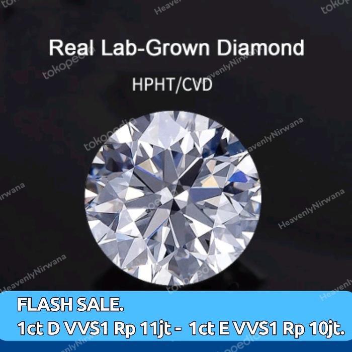 Lab Grown Diamond CVD/HPHT. GIA / IGI / CGL Sertifikat. Berlian Asli Sale 15%