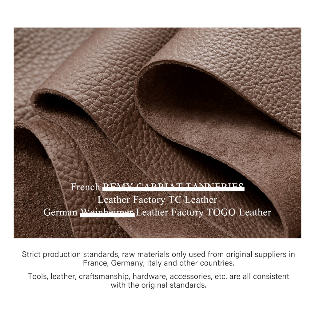 CRAZYSMITH Genuine Leather Luxury Bag Strap For Hermes Kelly Underarm Wide Shoulder Straps