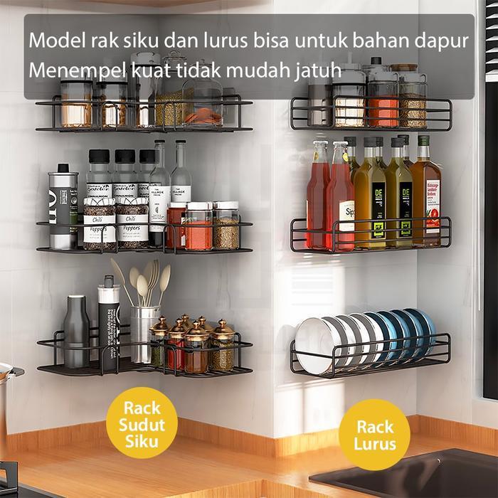 Ikea - Rak Sudut Kamar Mandi Tempel Dinding Keramik Rak Sabun Toilet Serbaguna Rak Dapur Besi Rak