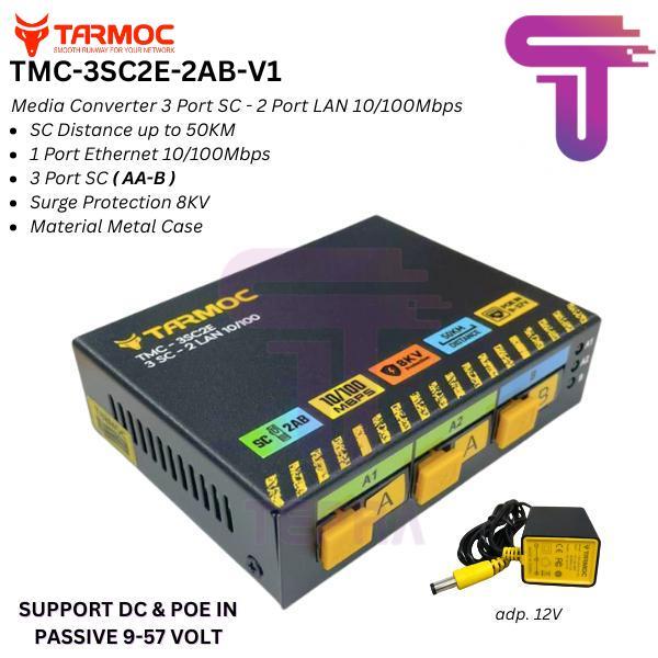 TERBARU MEDIA CONVERTER 3 PORT FO 2 PORT LAN / 3 SC 2 RJ45 / 3 FO 2 LAN