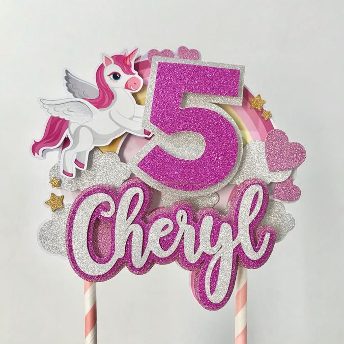 Cake topper 3D Unicorn