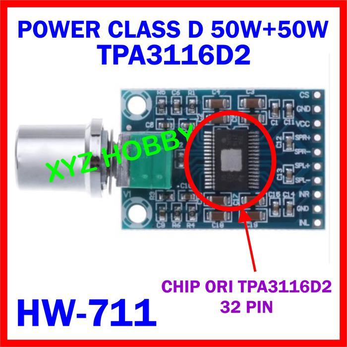 HW-711 Original TPA3116D2 Class D Amplifier 50W TPA 3116 TPA3116 32 pin HW711 50W