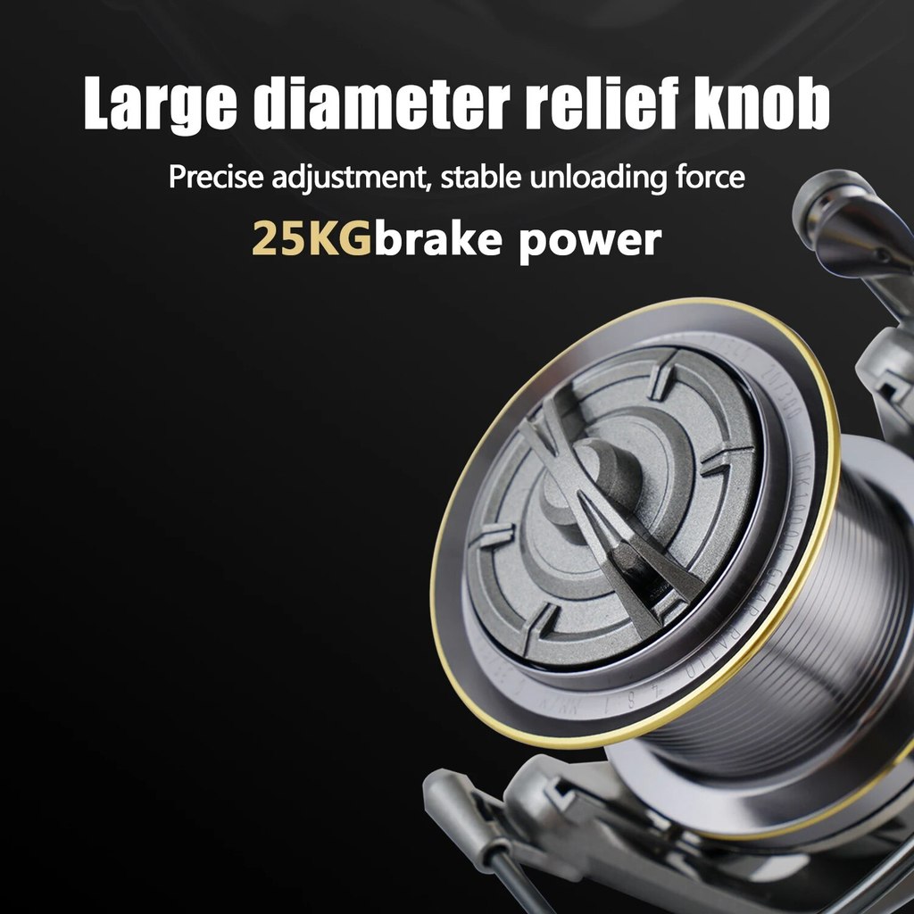 Huidiao Stainless Steel Bearing Spinning Fishing Reel 8000 9000 10000 12000 14000 25KG Powerful Reel