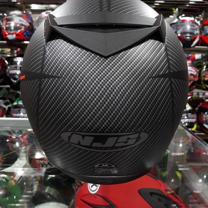 Terlaris Helm Njs Shadow N814R Carbonite Doff Orange N 814