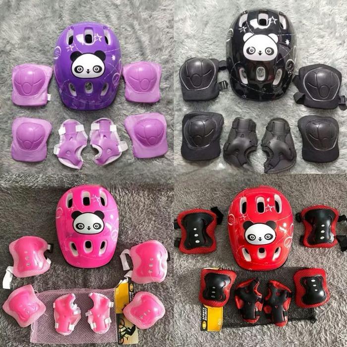 Helm Decker Anak Helm Decker Sepeda Anak Alat Pelindung Lutut Siku Tangan