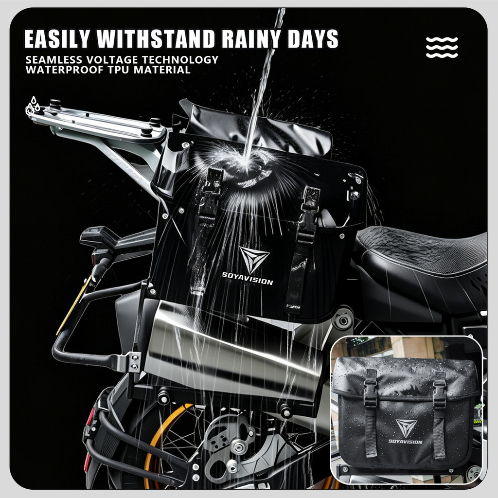 Motorcycle Side Bag Retro Waterproof Tool Bag Large Capacity Luggage Travel Bags Motor SaddleBag