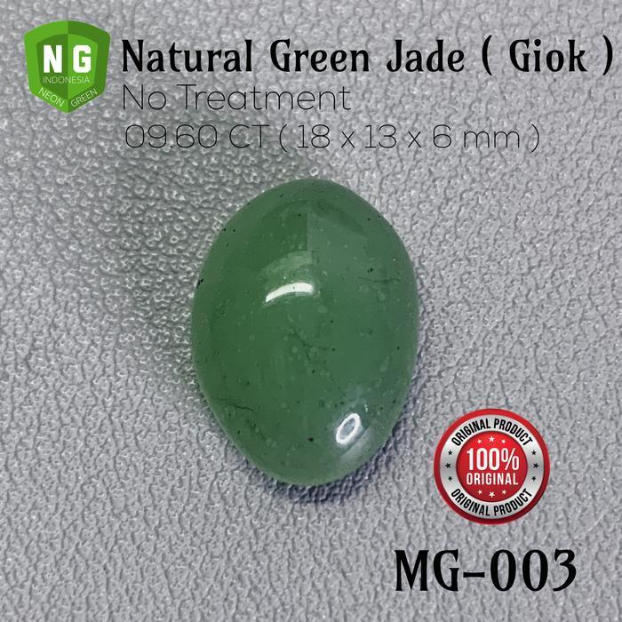Natural Giok Hijau Asli Green Jade Birma Burma Grade A Untuk Perhiasan Cincin dan Liontin Kalung