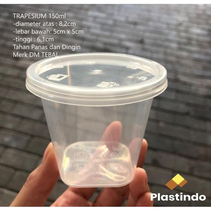 SALE THINWALL CUP PUDING Trapesium Kotak TEBAL DM 150ml R/ CUP 150ML MERK DM CUP PUDDING Gelas