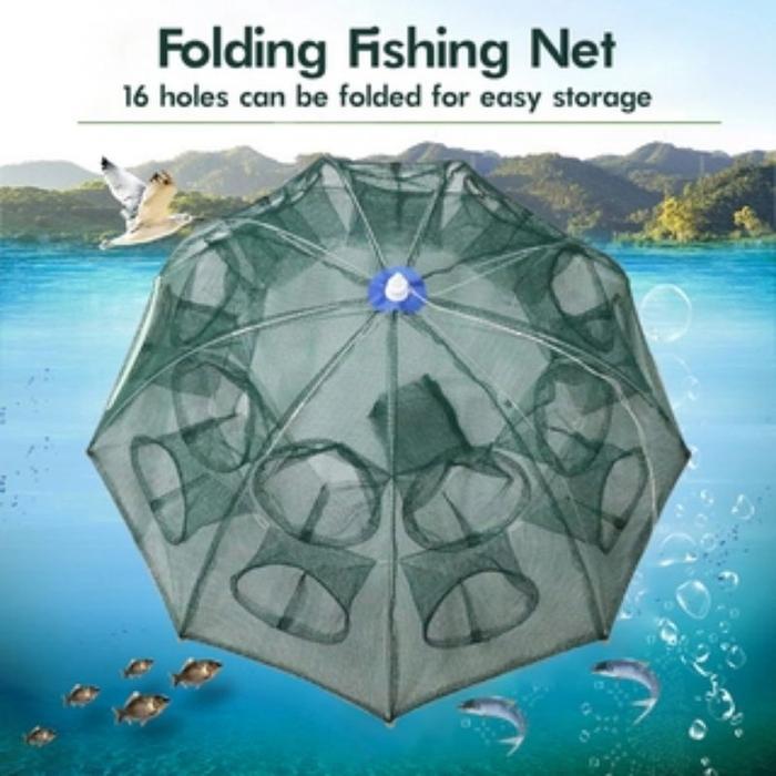 TERLARIS Jaring Pancing Bubu Payung Lipat Kelambu Perangkap Jebakan Kelambu Ikan Kepiting Udang
