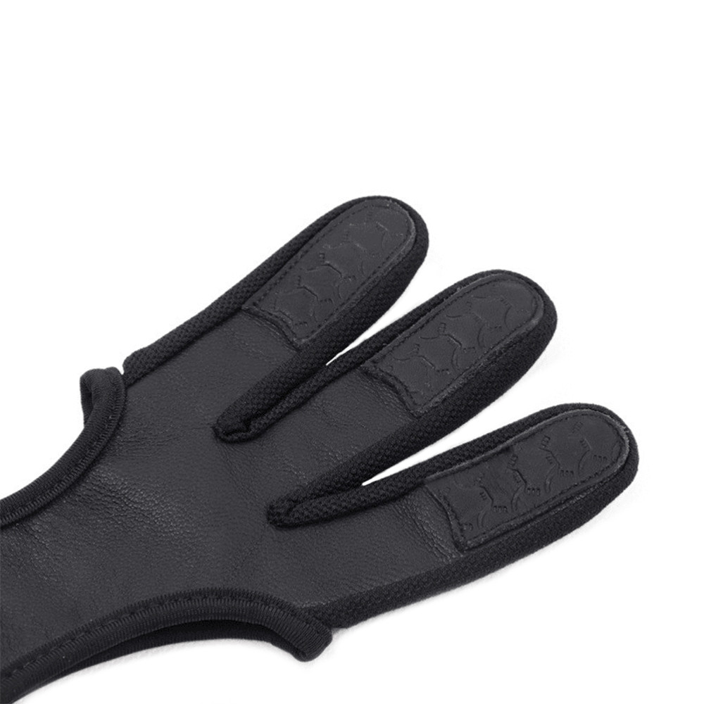 Professional Archery Threefinger Sheepskin Gloves Nonslip Wearresistant Comfortable Breathable