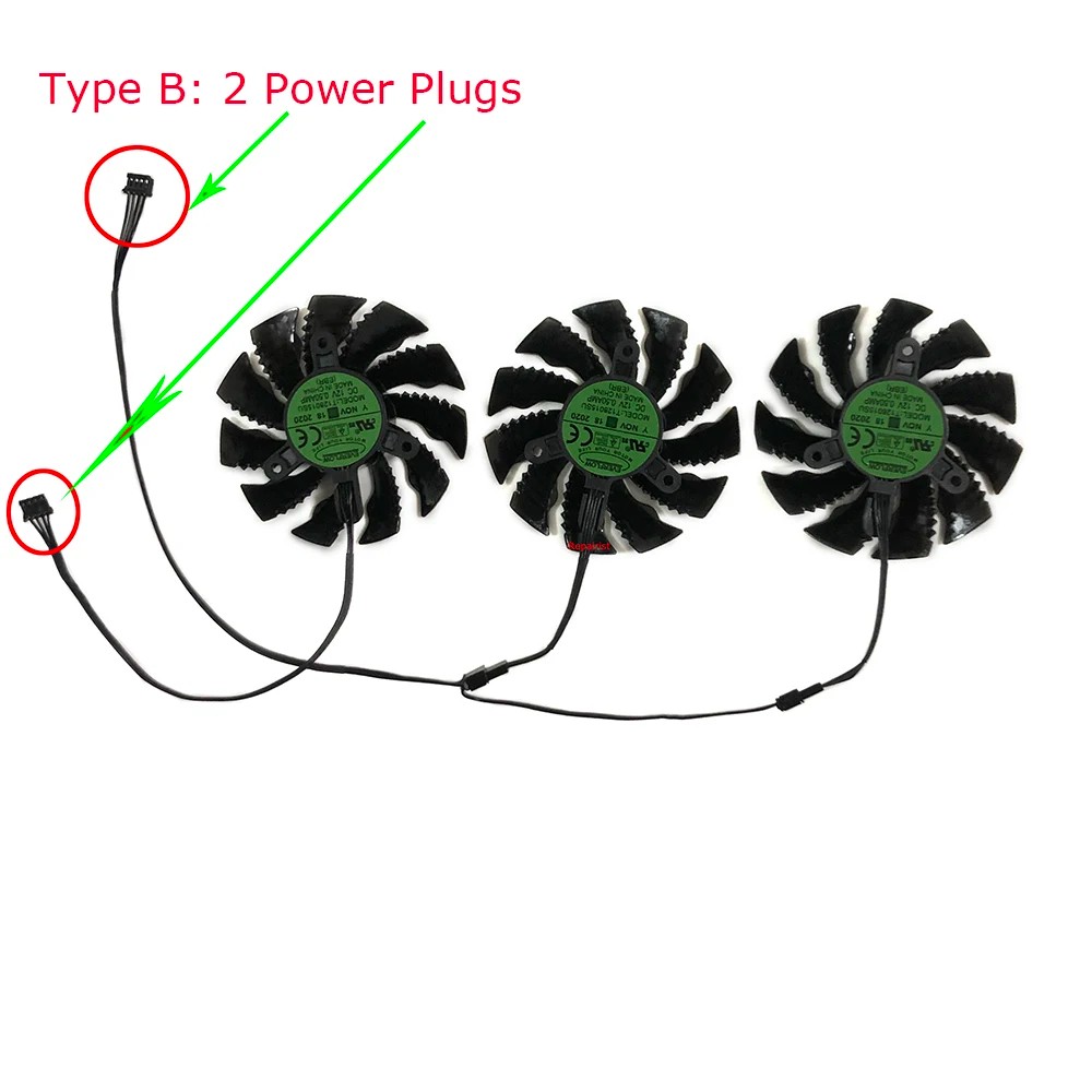 VGA GPU Video Cooler,Graphics Cards Fan,T128015SU,82MM-84MM,For RX 6900 XT 6900XT rx6900xt