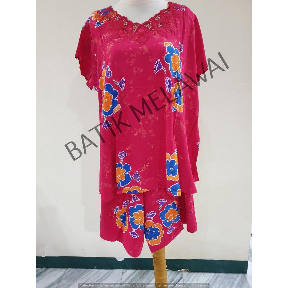SIAPKIRIM Setelan Batik PREMIUM SUNAN celana pendek tangan Pen Klok Bordir READY STOCK