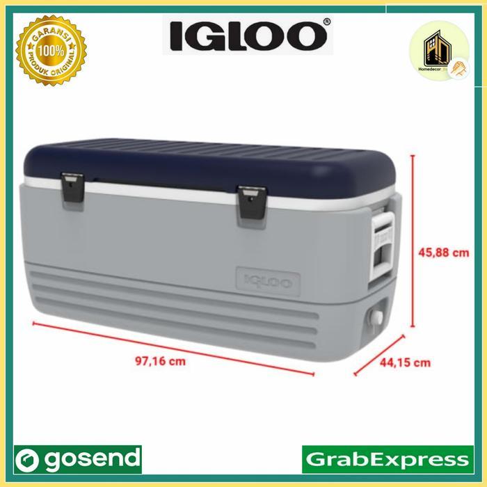 Igloo Cooler Box Maxcold 120 Qt - Abu-abu / cooler box besar