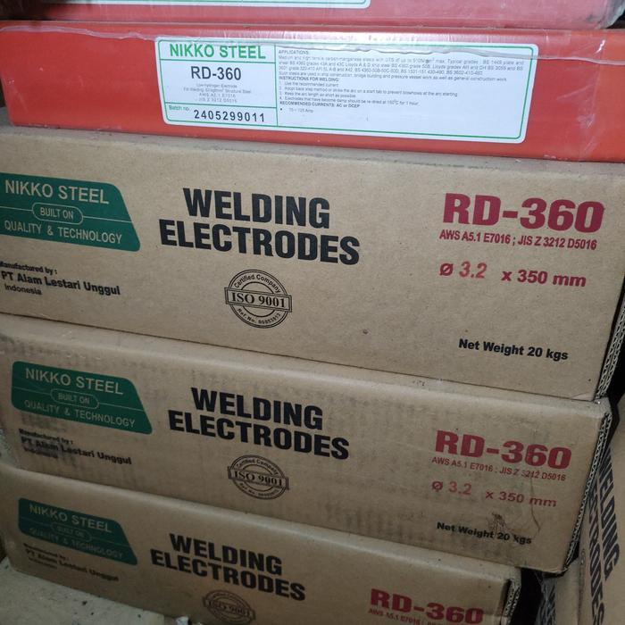 Promo Kawat Las Rd 360 Nikko Steel Aws 7016 3,2Mm Original