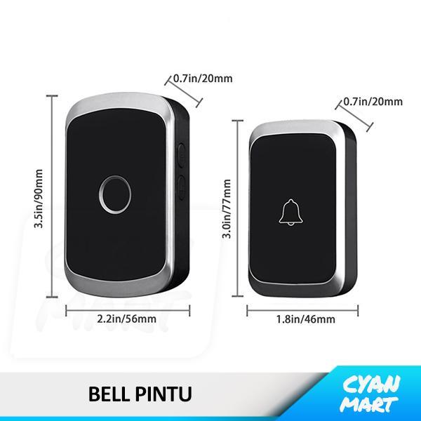 BEL PINTU RUMAH CACAZI WIRELESS DOORBELL CORDLESS DOOR BELL