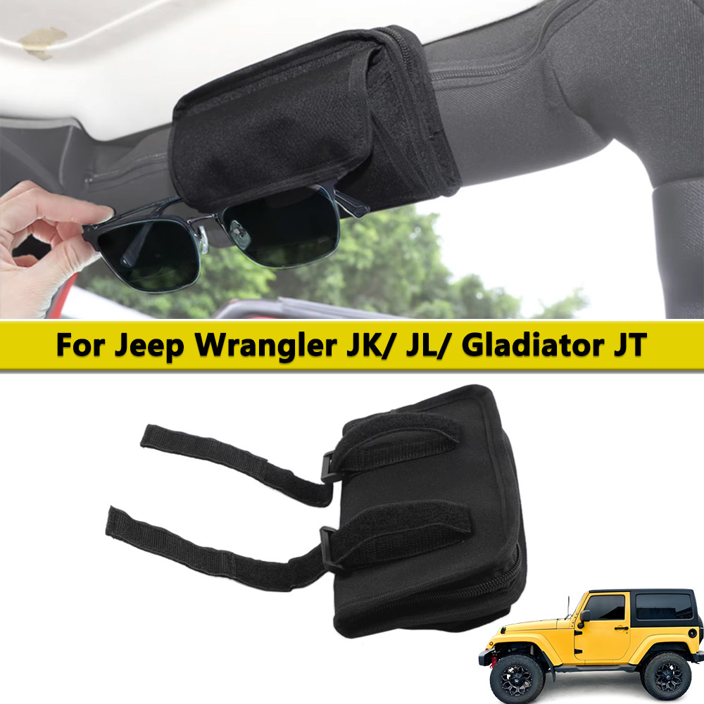 Wrangler Roll Bar Sunglasses Holder for Jeep Wrangler Stowing Tidying Fit JL JK JT TJ Sports Sahara 