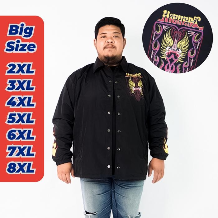 TERLARIS Coach Jaket Pria Jumbo Big Size 2XL 3XL 4XL 5XL 6XL 7XL 8XL HCJ15 READY STOCK