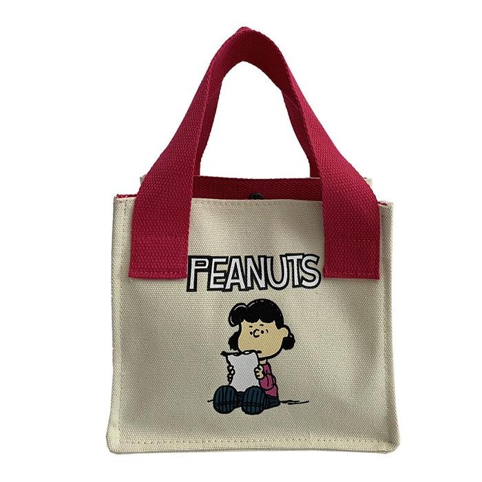 TERLARIS Tas kanvas wanita/Tas bekal motif Lucu Wanita Makanan Pria READY STOCK
