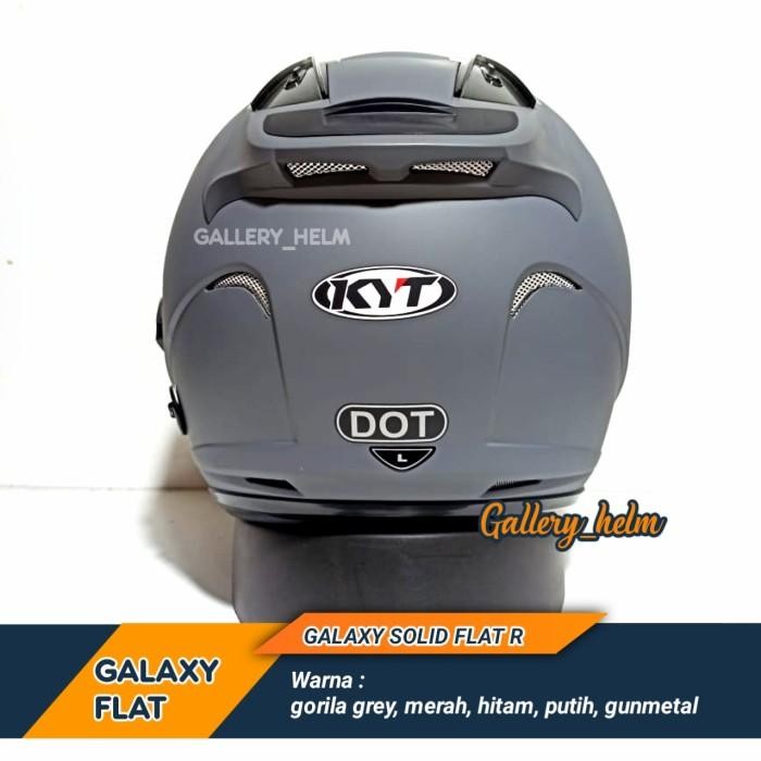 (Best) HELM KYT GALAXY GORILA GREY FLAT R HELM KYT VISOR FLAT GREY DOFF -