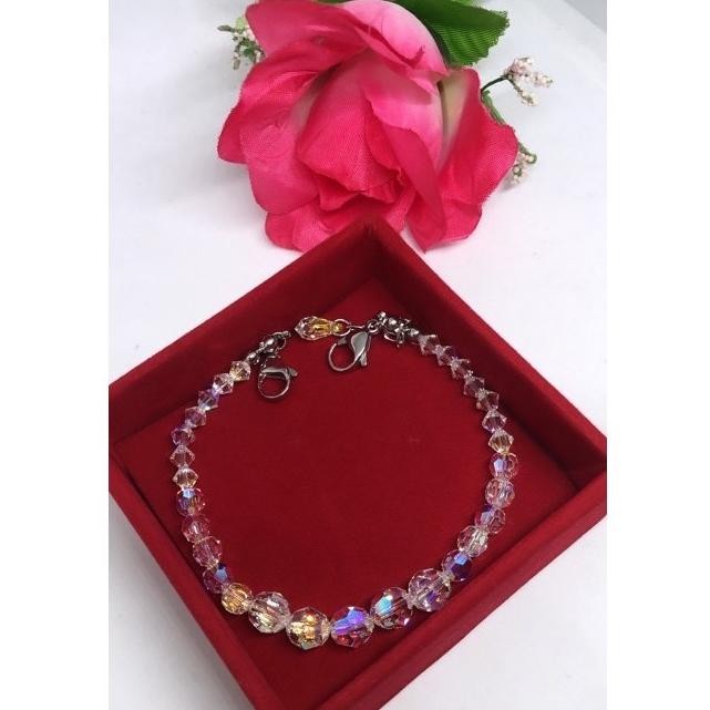 Pengait Extender Connector Masker Kristal Swarovski Asli Bening hijab