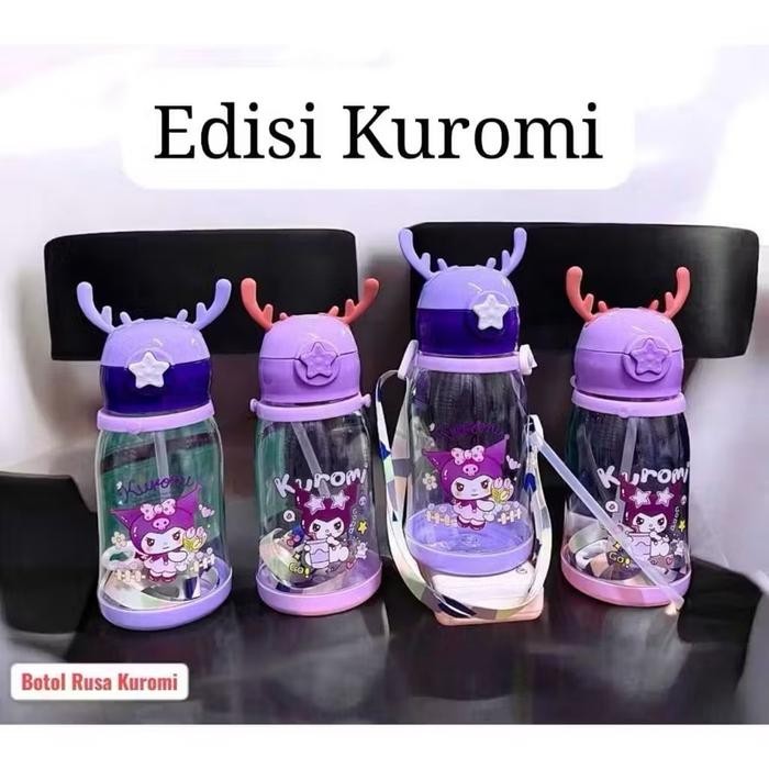 BOTOL MINUM SEDOTAN ANAK TANDUK RUSA TALI KURUMI BOTOL ANAK TANDUK RUSA KELINCI BINTANG TANDUK RUSA