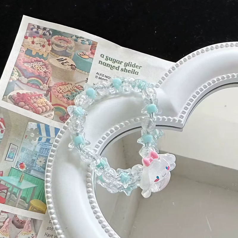 Sanrio Kuromi Cinnamoroll Crystal Bracelet Kawaii MyMelody Bracelet Super Fairy Sweet Couple Beaded