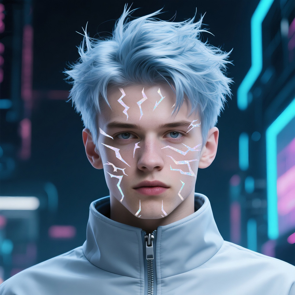 Laser Temporary Tattoo Stickers Anime Cosplay Stage Performance Makeup Waterproof Facial Sticker