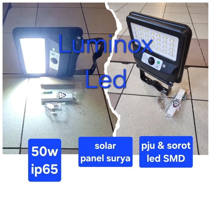 HEMAT pju cobra tenaga surya 50w 50 watt jalan led solar panel 50watt 50 w