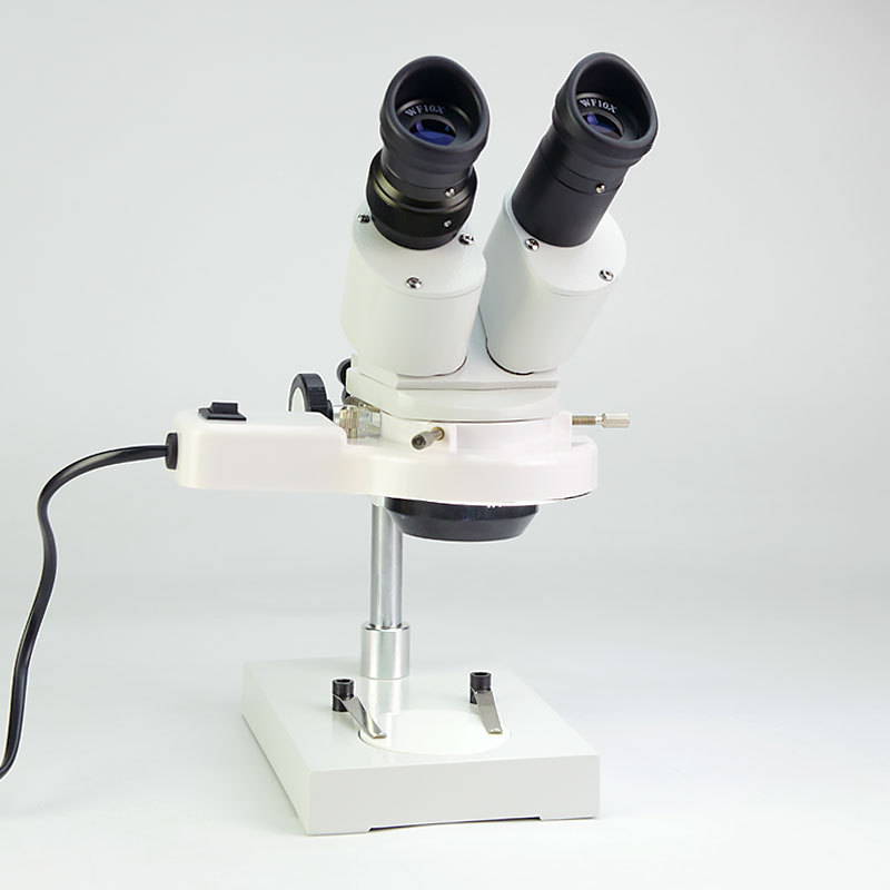 20X 40X Illuminated Industrial Binocular Stereo Microscope PCB Inspection Clock Watch Mobile Phone