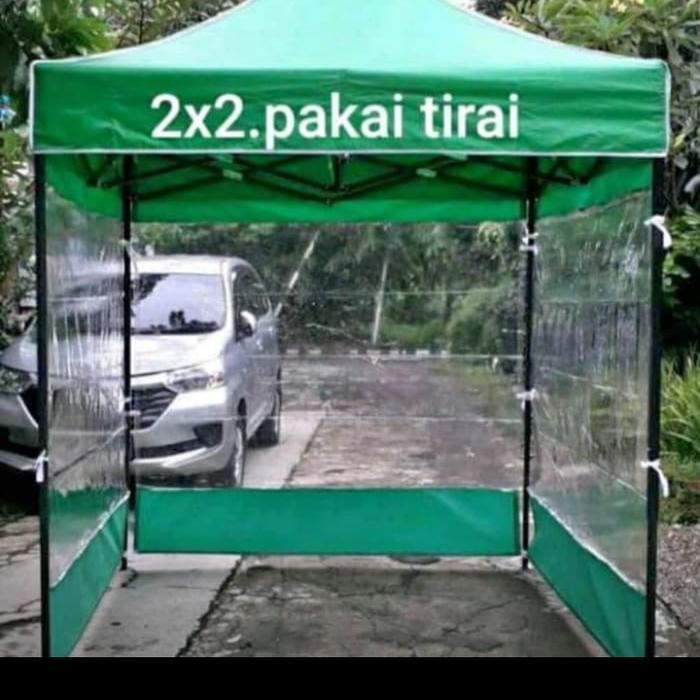 tenda lipat 2x2 tirai 3 sisi