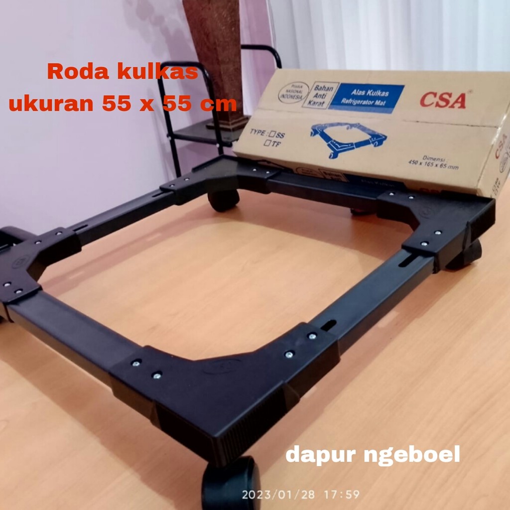 roda kulkas - dudukan kulkas