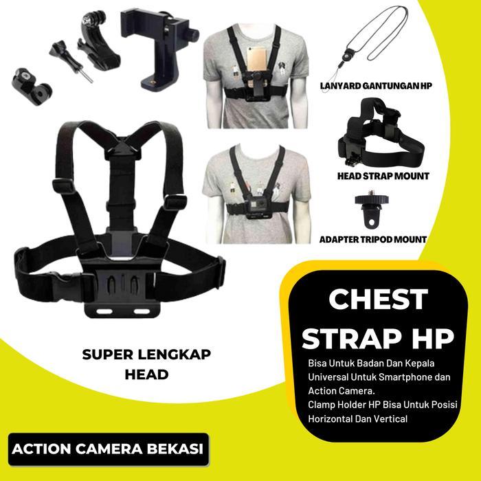 Body Chest Strap Tali Dada Mounting Holder For Smartphone Hp Belt